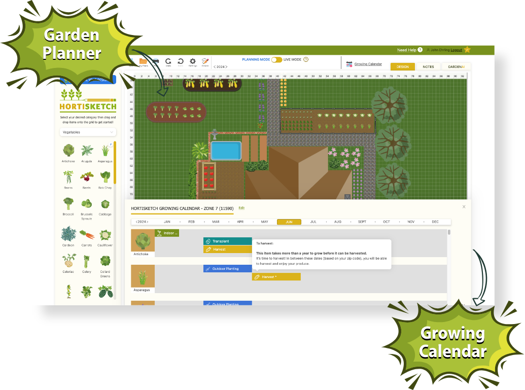 Hortisketch garden planning interface
