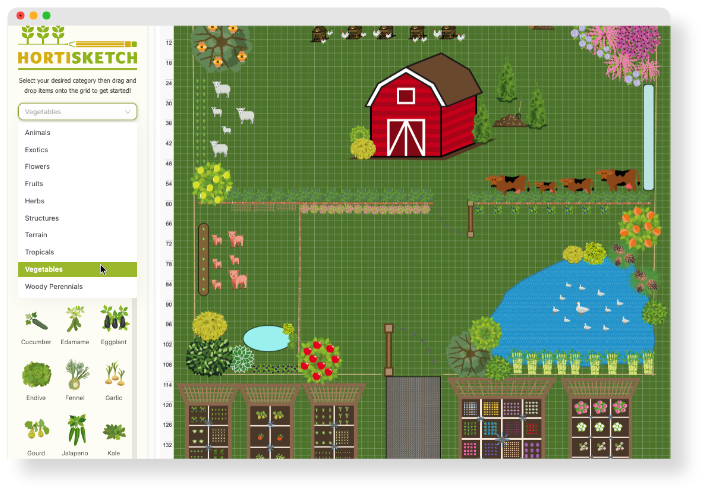 Hortisketch garden planning interface