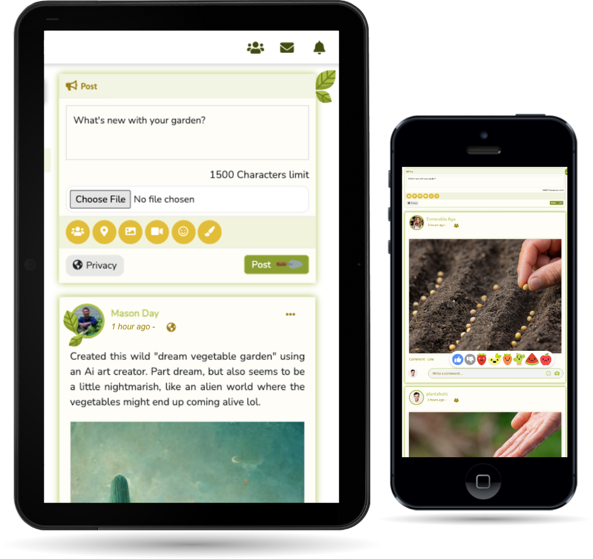 Hortisketch Garden Community tablet and mobile app