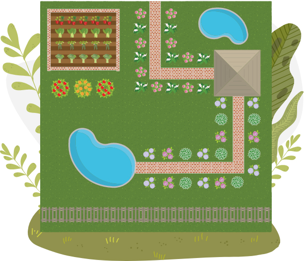 Diagram of Hortisketch garden grid tool